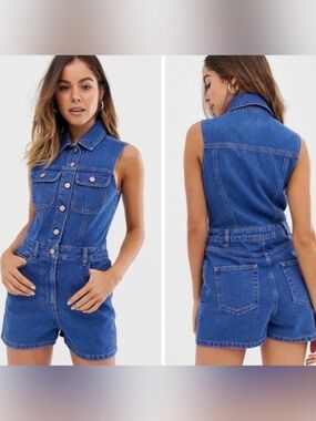 ❣️ASOS DESIGN Denim Jean Romper Sz 6
